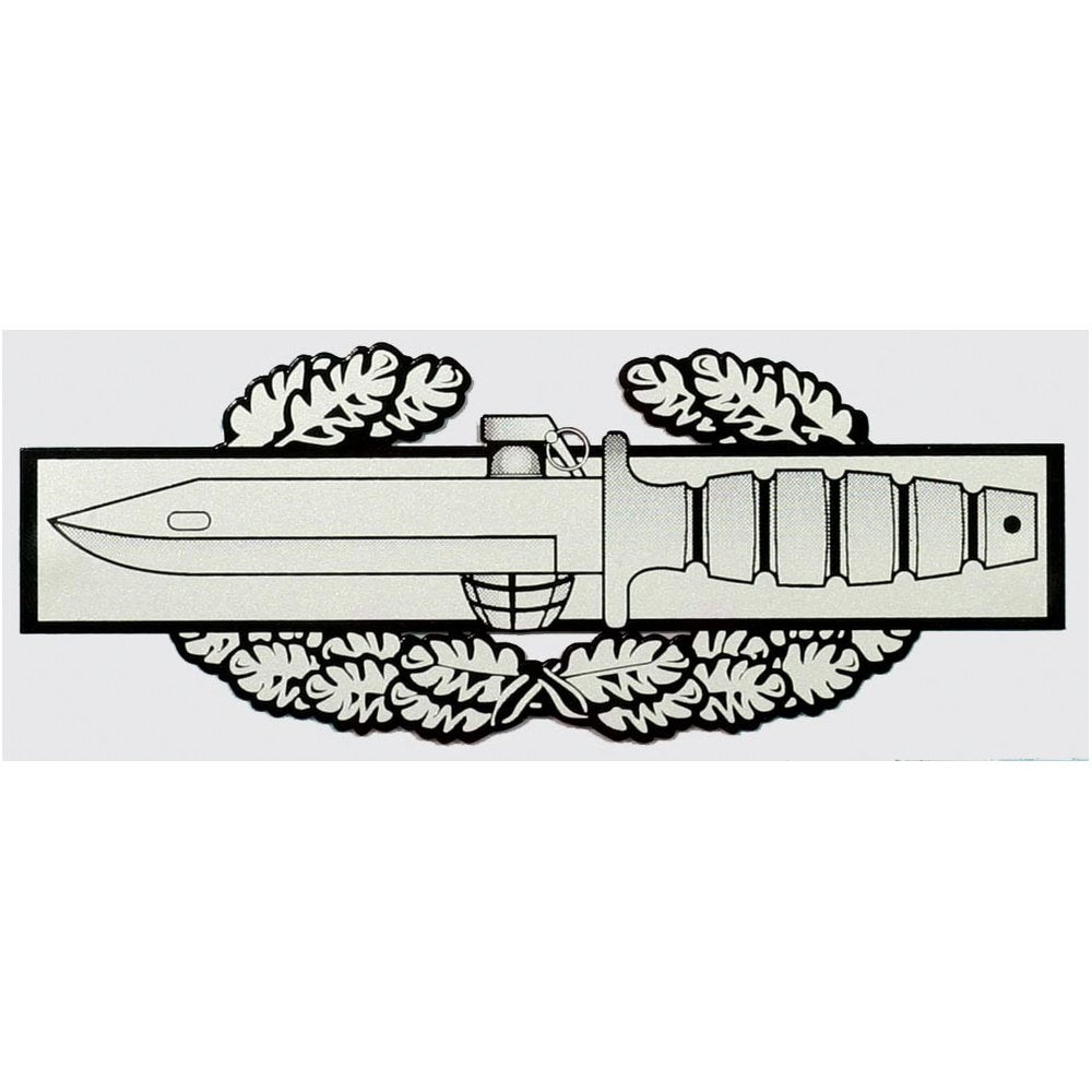 Decorative emblem with a sword and laurel wreaths on a white background