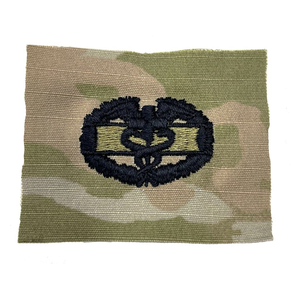 Combat Medical Badge Army Basic Medic OCP Sew-On Patch with embroidered design on a white background