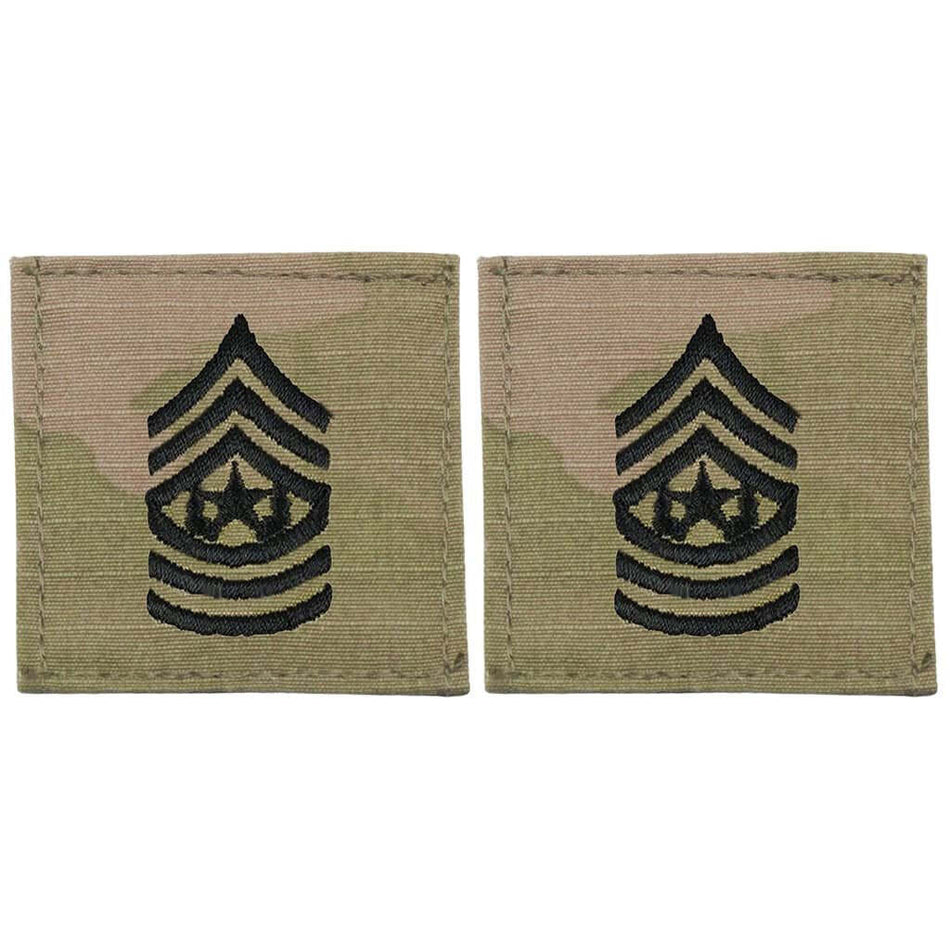 Army CSM Rank OCP Patch - Hook Fastener - Pair – view 2