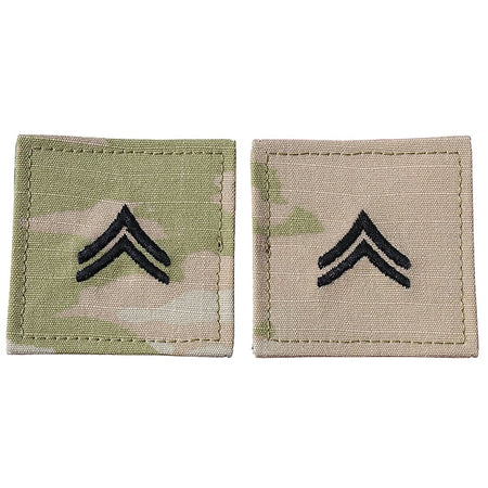 Corporal CPL Rank OCP Patch 2x2 Hook Fastener - Pair