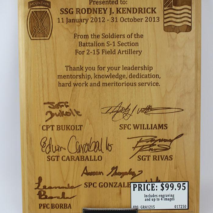 Red Alder Wooden Plaque – Bradley's Surplus