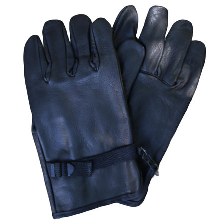 D3-A Style Leather Gloves GI Black Light Duty