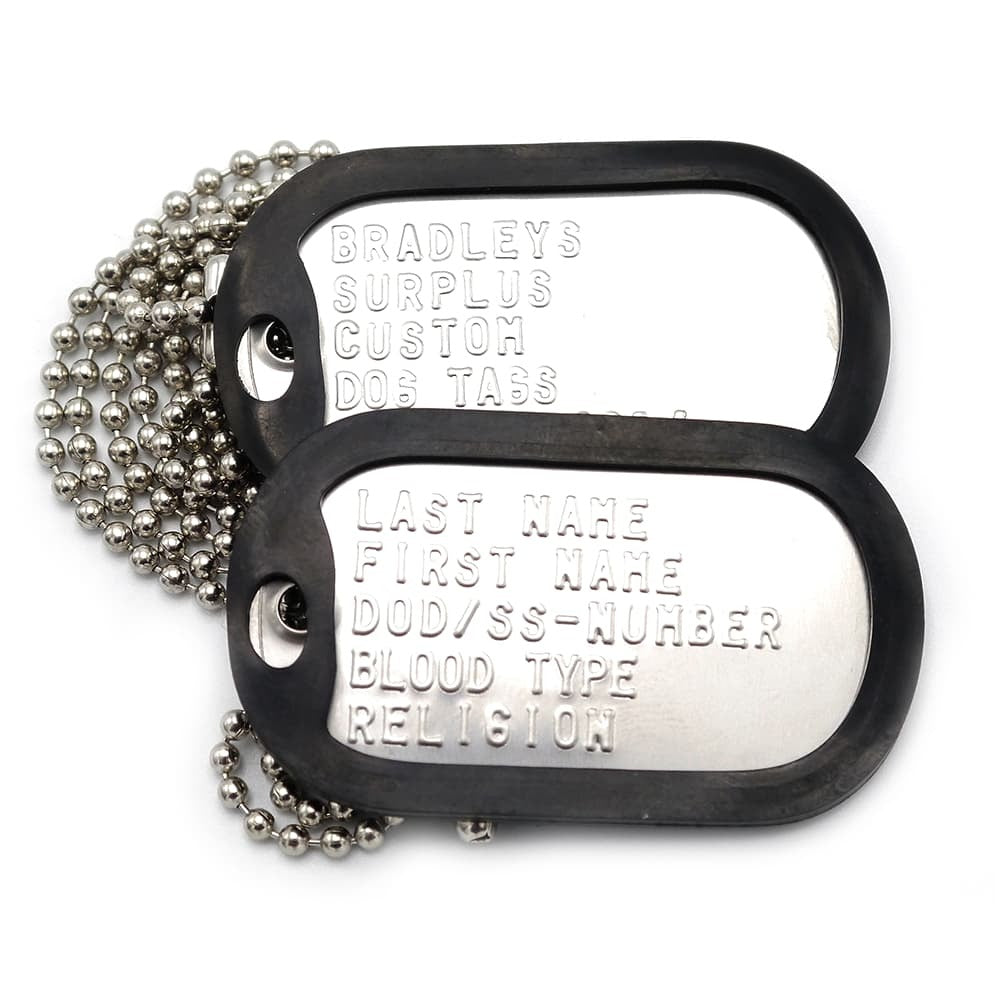 Dog Tag Set with Ball Chains