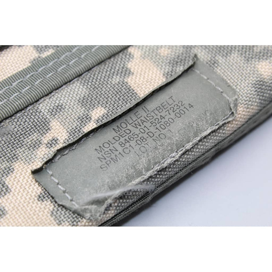 USGI Molle ACU Molded Waist Belt Kidney Pad - Used