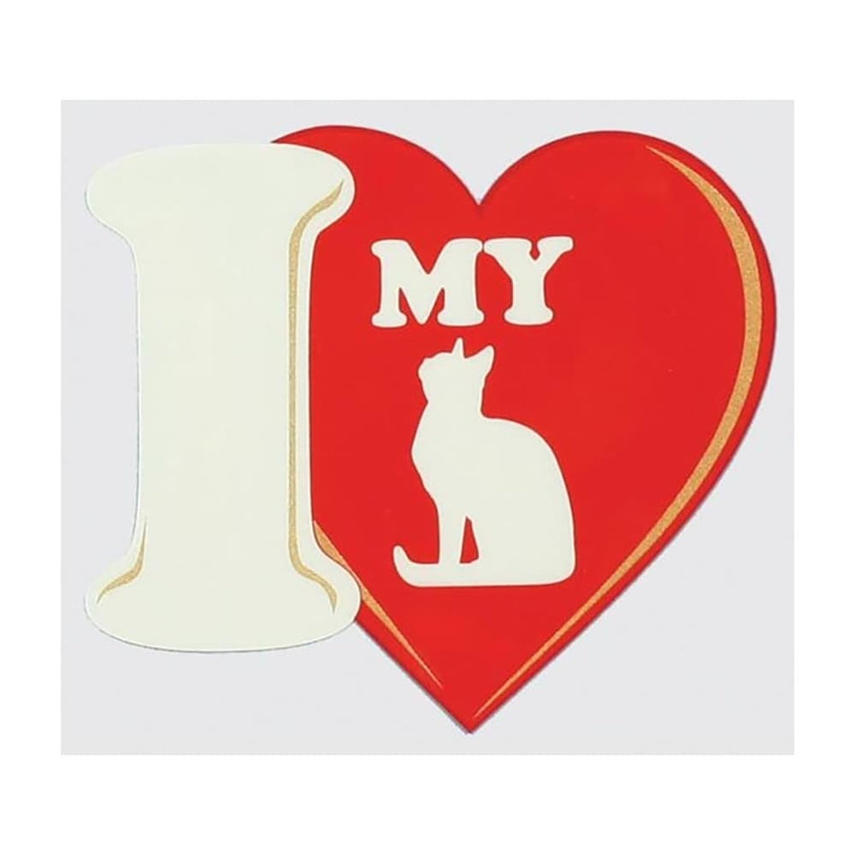 I Love My Cat Decal 4.25" x 3.6"