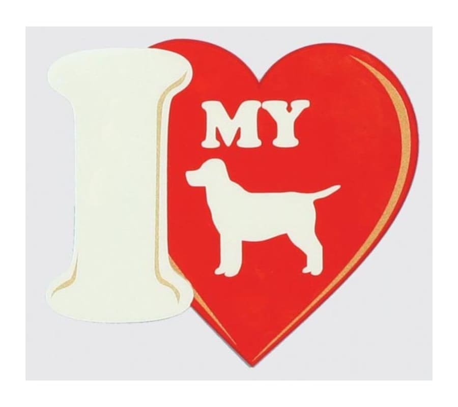 I Love My Dog Decal 4.25" x 3.6"