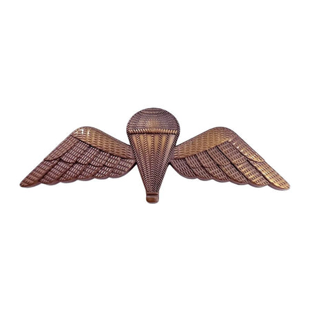 JW British Bronze Jump Wings on a white background