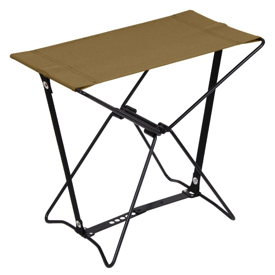 Lightweight Coyote Brown Folding Camp Stool  on a white background