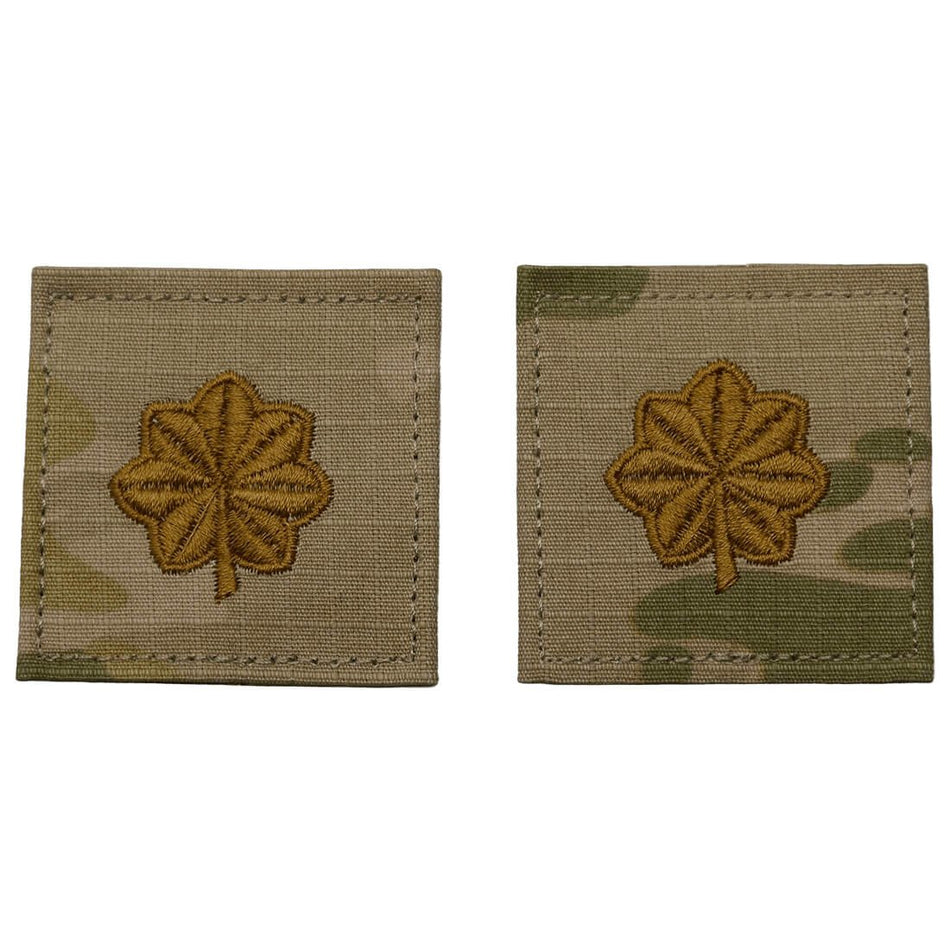 MAJ Major OCP Army Rank Patch 2x2 with Hook Fastener - Pair