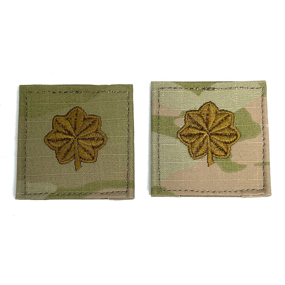 MAJ Major OCP Army Rank Patch 2x2 with Hook Fastener - Pair