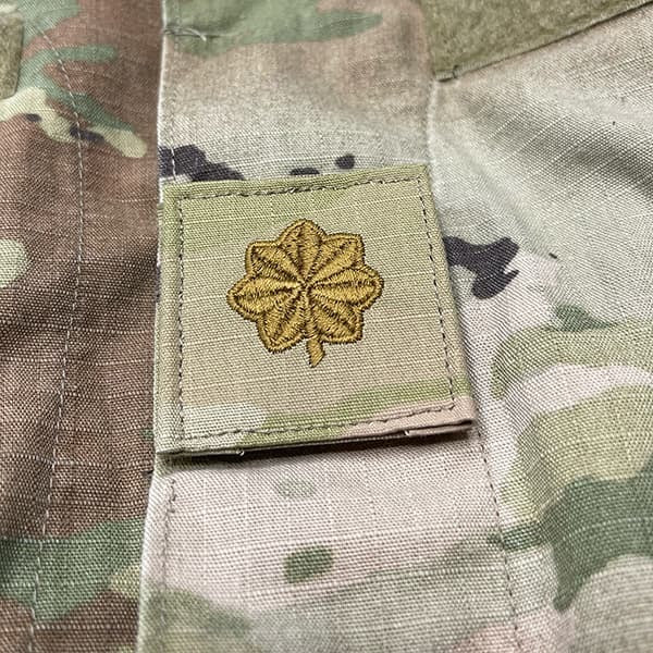 MAJ Major OCP Army Rank Patch 2x2 with Hook Fastener - Pair