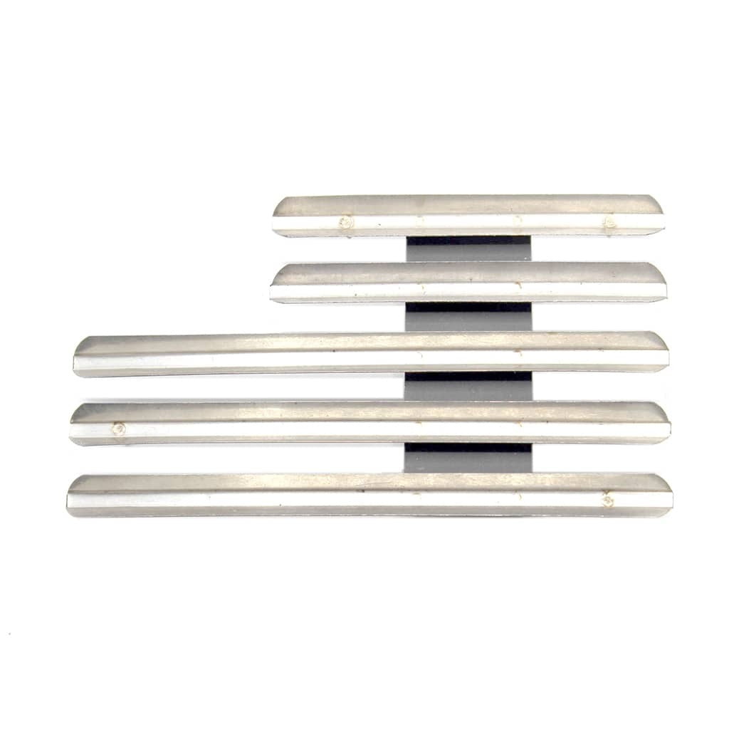 13 Ribbon Rack Metal Mounting Bar offset with spacing on a plain white background.