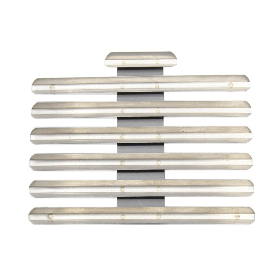 19 Military Ribbon Rack Metal Mounting Bar centered with spacing on a white background.