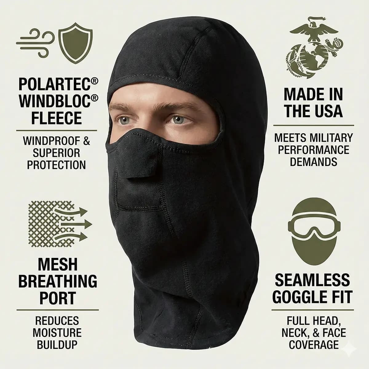 Military Balaclava Mask Outdoor Research WB FS in Black