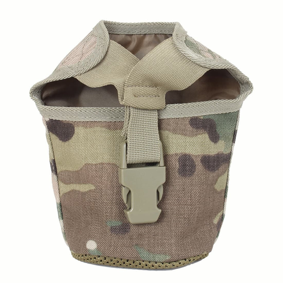 Multicam MOLLE Compatible 1 Quart Canteen Pouch on a white background