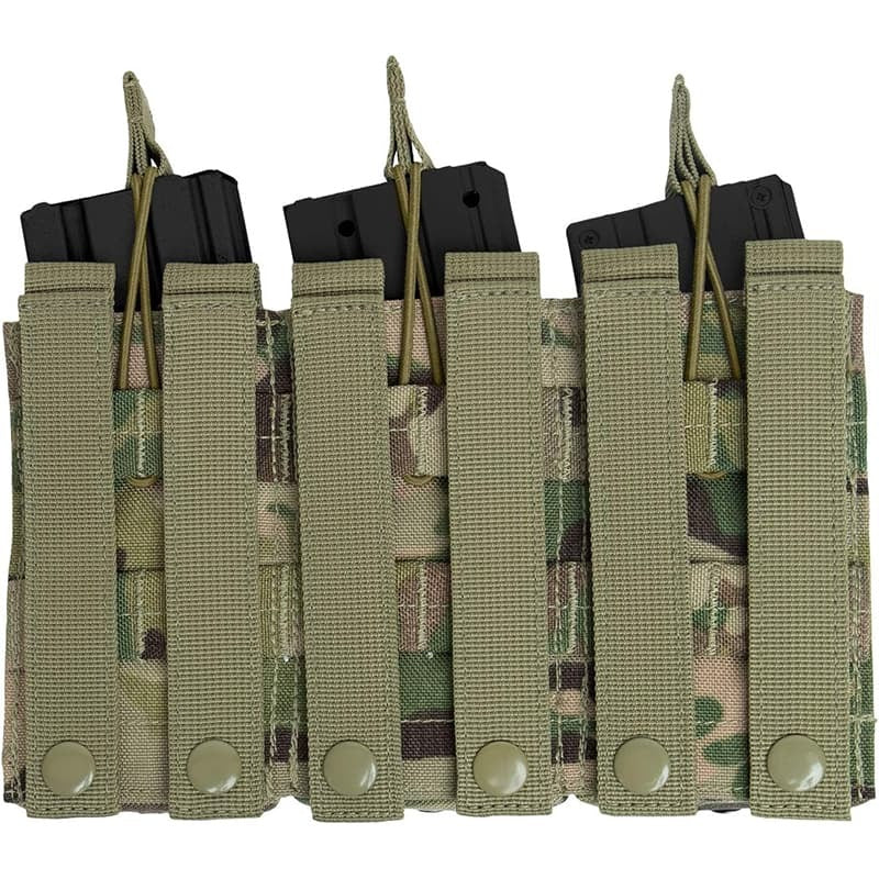 Multicam MOLLE Open Top Triple Mag Pouch by Rothco