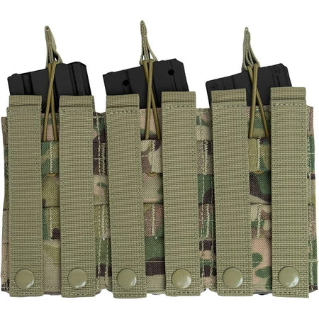 Multicam MOLLE Open Top Triple Mag Pouch by Rothco
