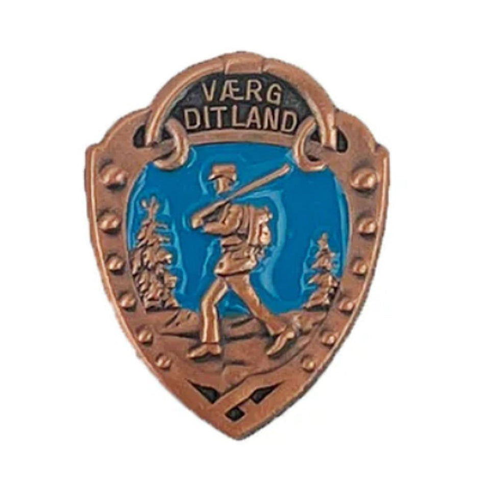 Norwegian Foot March Badge Bronze Pin