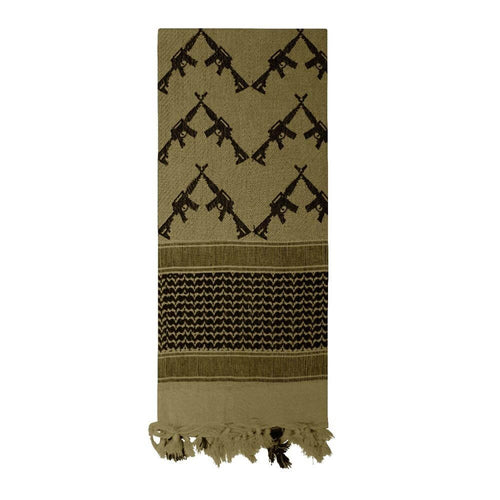 Olive Drab Rothco Crossed Rifles Shemagh Tactical Desert Keffiyeh Scarf