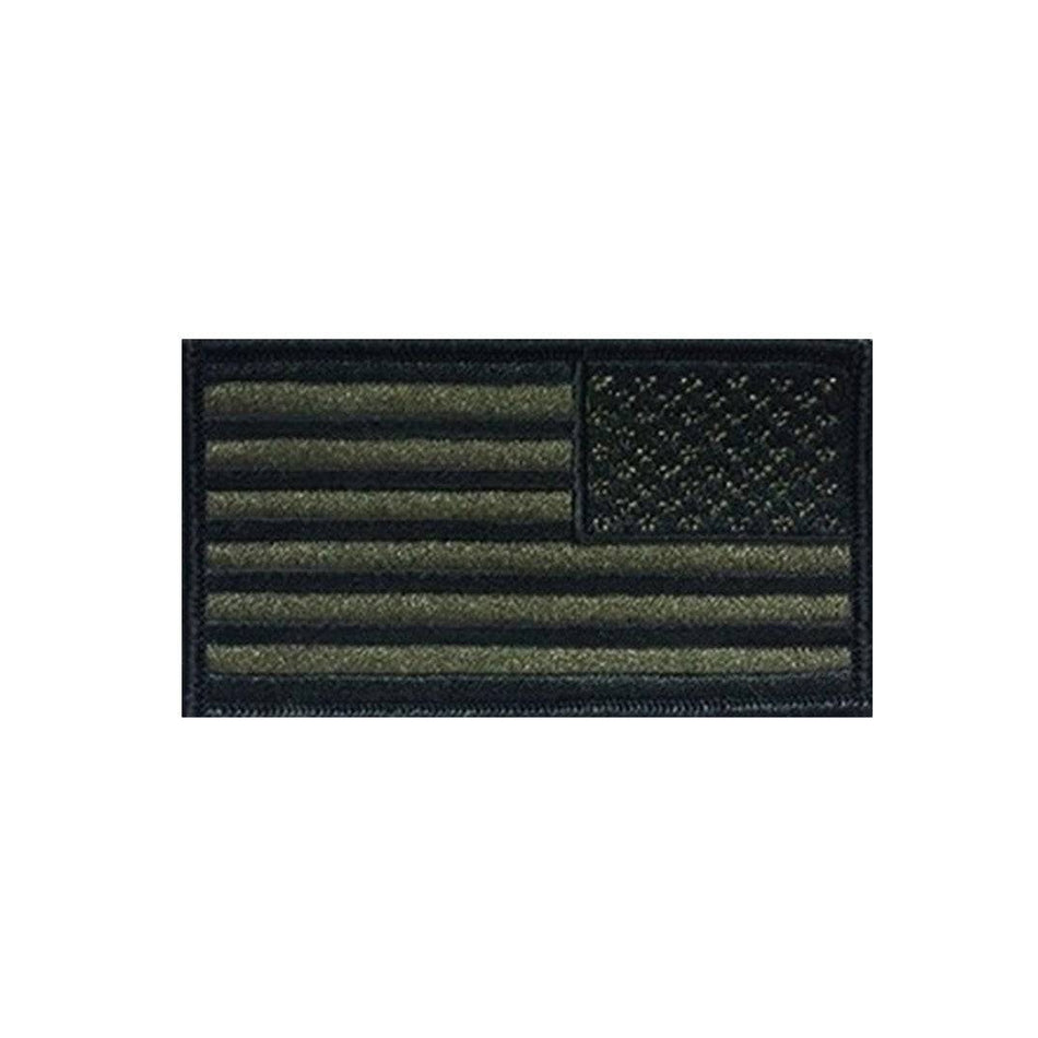 Black and white striped patch on a white background