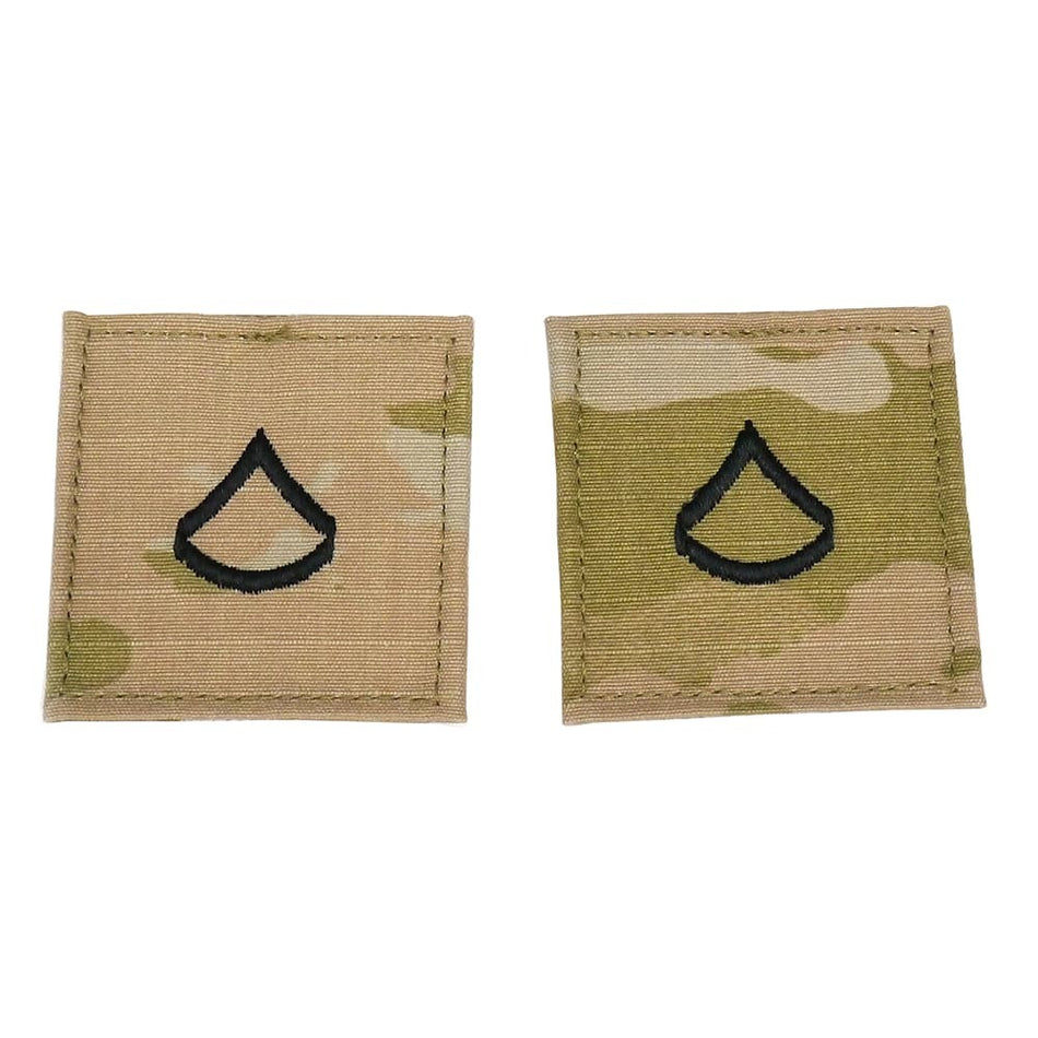 PFC Private First Class Rank OCP Patch With Hook Fastener Set of 2 – view 2