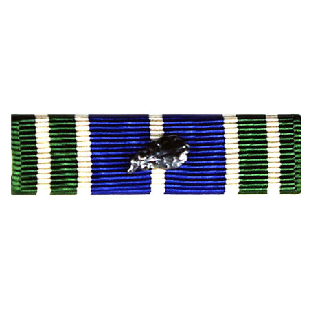 AAM ribbon with a silver leaf on a white background