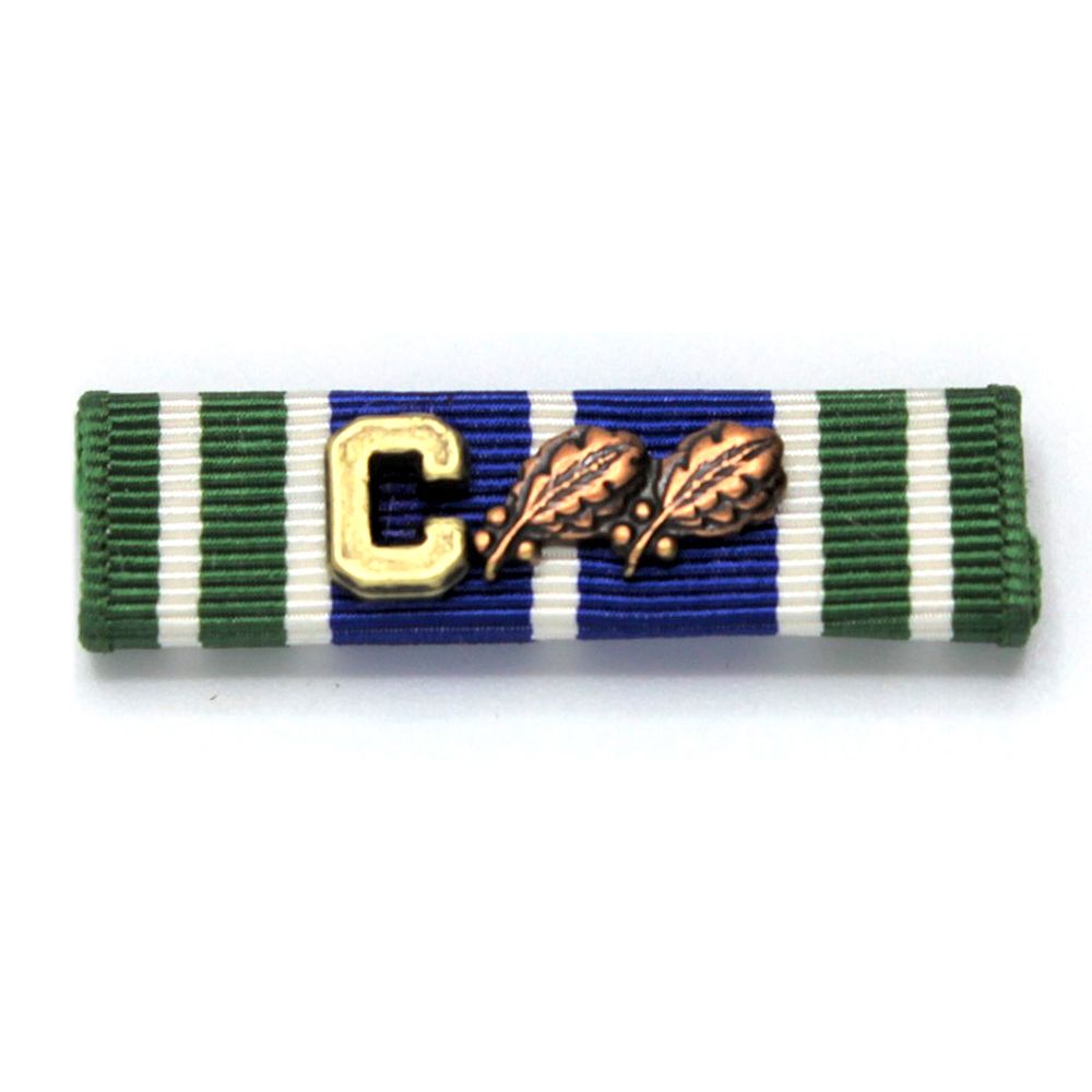 AAM ribbon with bronze 'C' and 2 bronze oak leaves on a white background