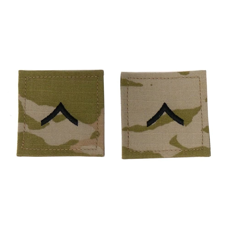 Private PVT Rank OCP Patch With Hook Fastener Set of 2 
