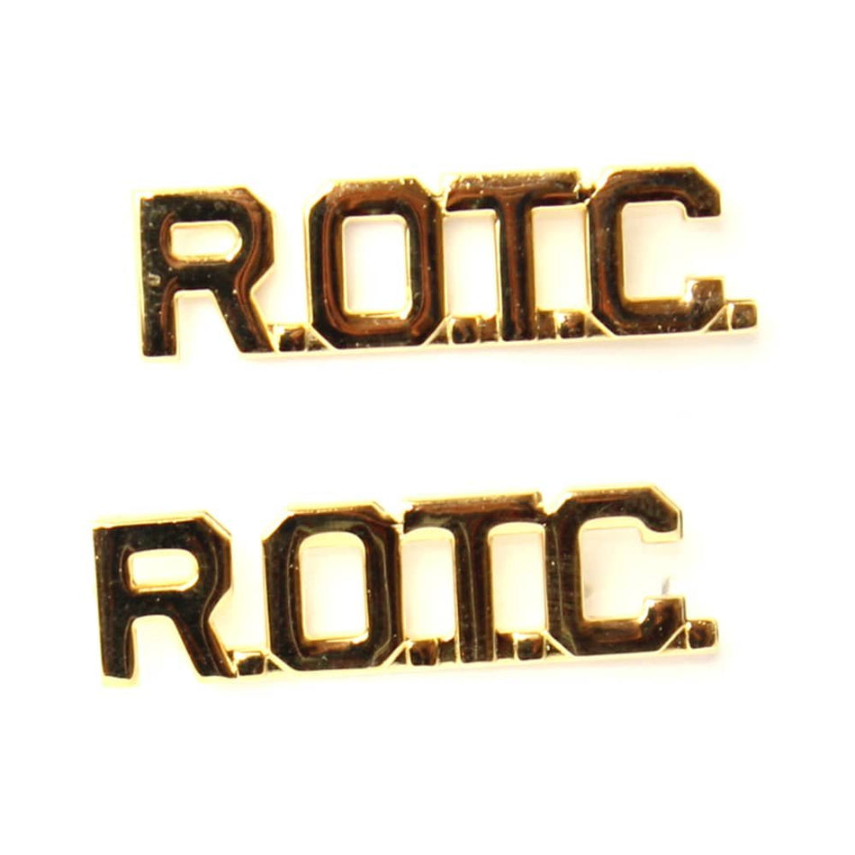 ROTC Collar Insignia Cut Out Letters - Pair
