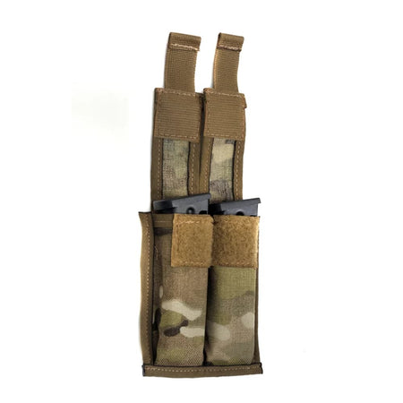 Raine Multicam Tactical MOLLE Double Magazine Pouch on a white background