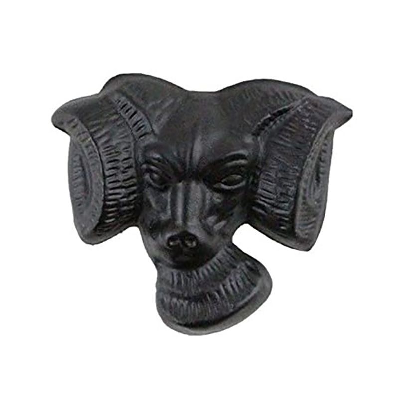 Rams Head Crest Norwich Black Metal Pin on a white background