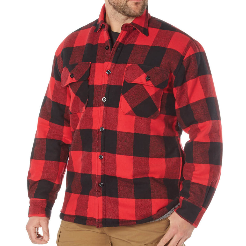 Rothco Red Buffalo Plaid Quilted Lined Jacket