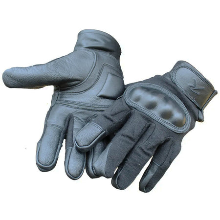 Black Rothco Hard Knuckle Tactical Gloves Cut and Fire Resistant