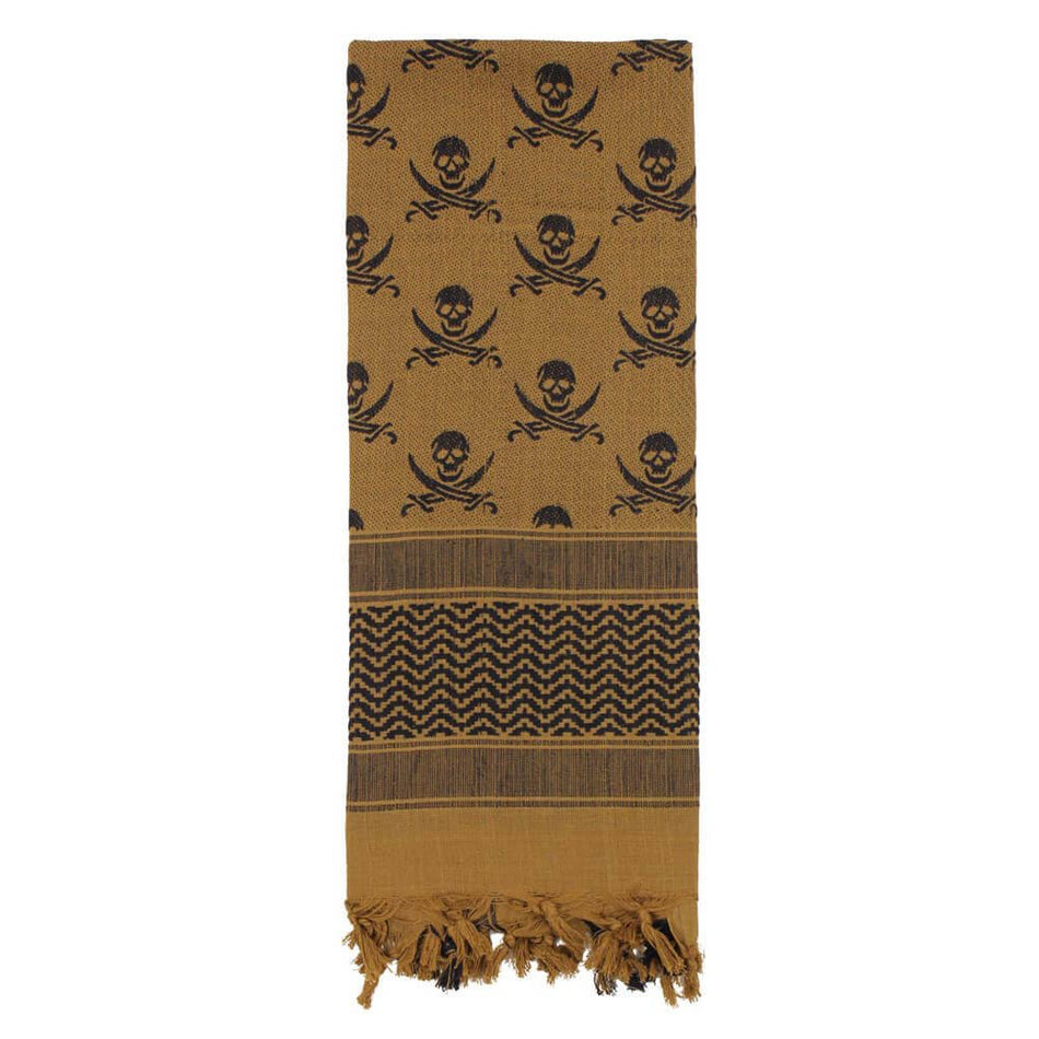 Coyote Rothco Skulls Shemagh Tactical Desert Keffiyeh Scarf