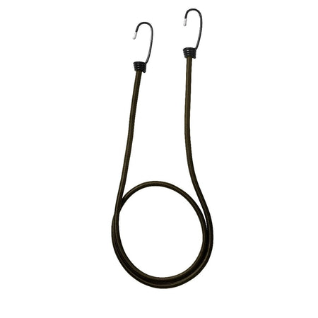 Rothco black bungee cord on a white background