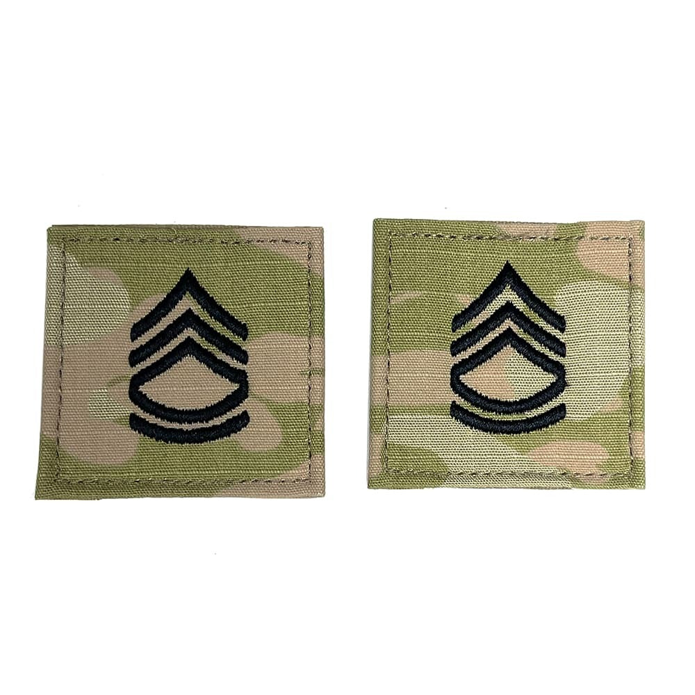 SFC Sergeant First Class Rank OCP Patch With Hook Fastener - Pair