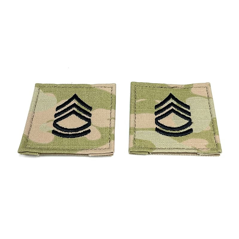 SFC Sergeant First Class Rank OCP Patch With Hook Fastener - Pair – view 2