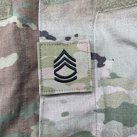 SFC Sergeant First Class Rank OCP Patch With Hook Fastener - Pair