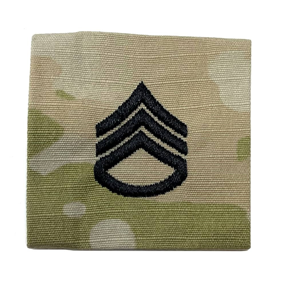 SSG Staff Sergeant Army Rank Sew-On OCP Patch - 2x2