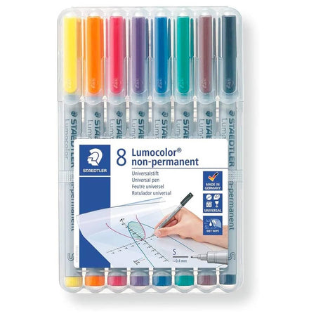 STAEDTLER Lumocolor Watersoluble Marker Set Of 8