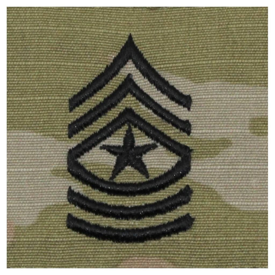 SGM Sergeant Major Army Rank OCP Patch Sew-On 2 X 2