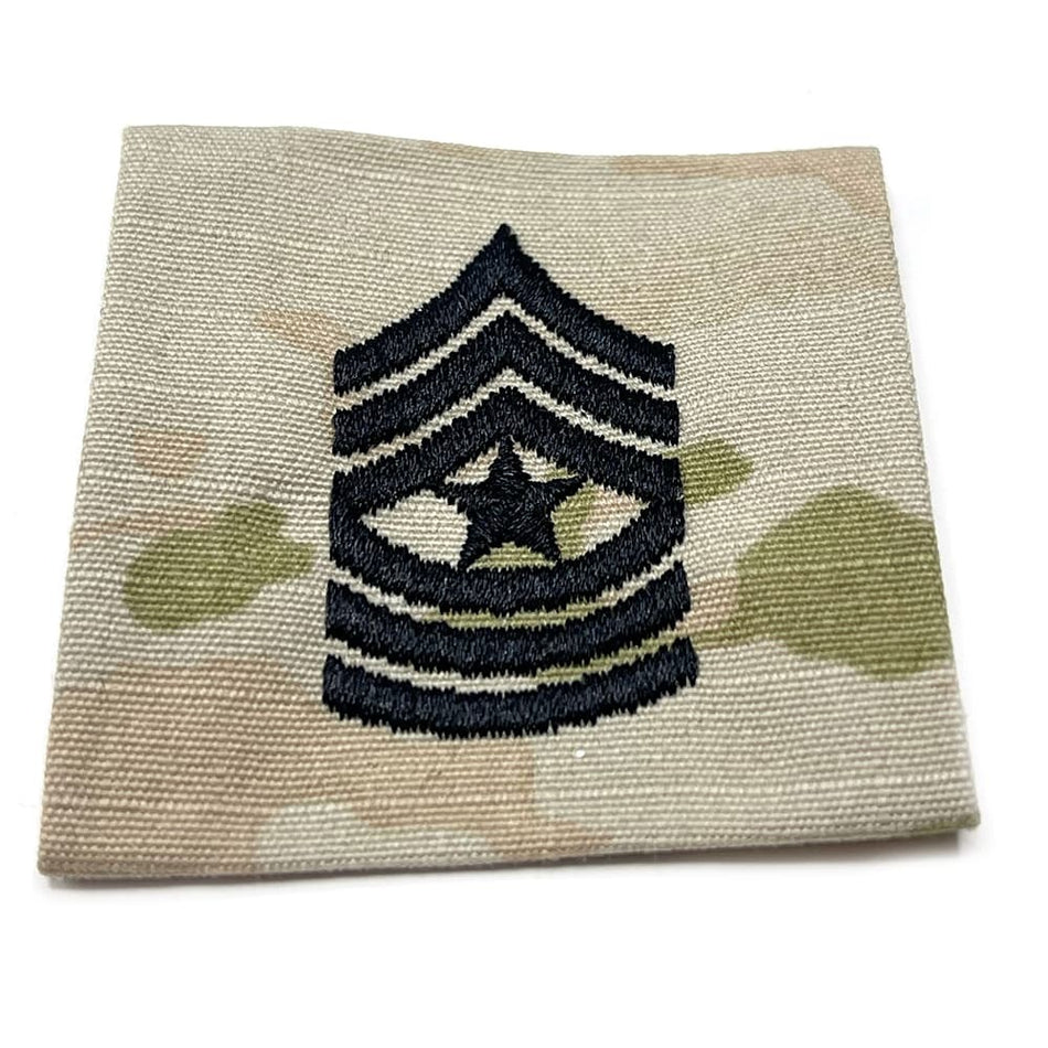 Sergeant Major Rank Patch – SGM E9 Army OCP Sew-On – view 2