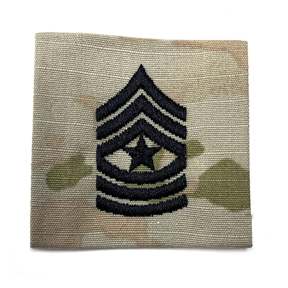 Sergeant Major Rank Patch – SGM E9 Army OCP Sew-On 2x2 Scorpion W2