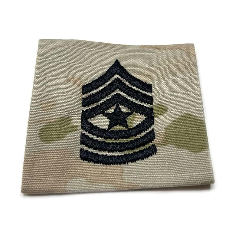 Sergeant Major Rank Patch – SGM E9 Army OCP Sew-On 2x2 Scorpion W2