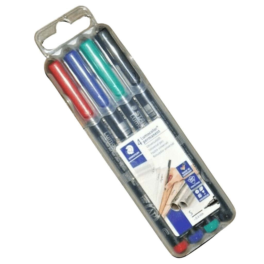 Staedtler Lumocolor Superfine Permanent Pens S - 4 Pack