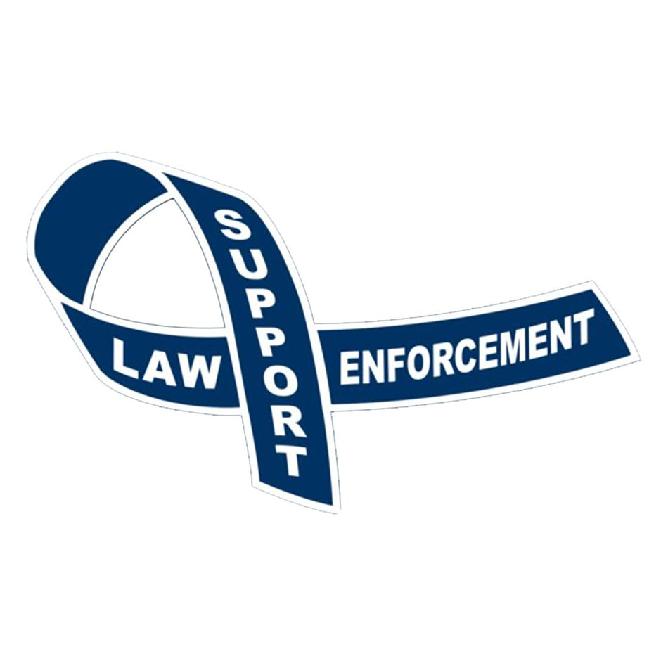 Support Law Enforcement Decal Die-Cut Ribbon 4.5"