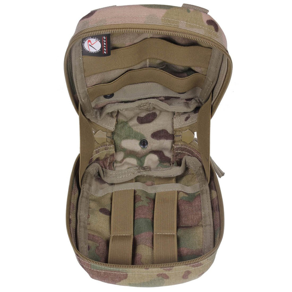 Tactical Trauma First Aid Kit Pouch Multicam Open