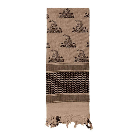 Tan Rothco Gadsden Snake Shemagh Tactical Desert Scarf
