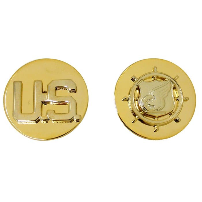 Transportation Branch Insignia Army Enlisted and US Gold Discs
