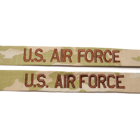 Two U.S. Air Force stripes with a camouflage pattern on a white background